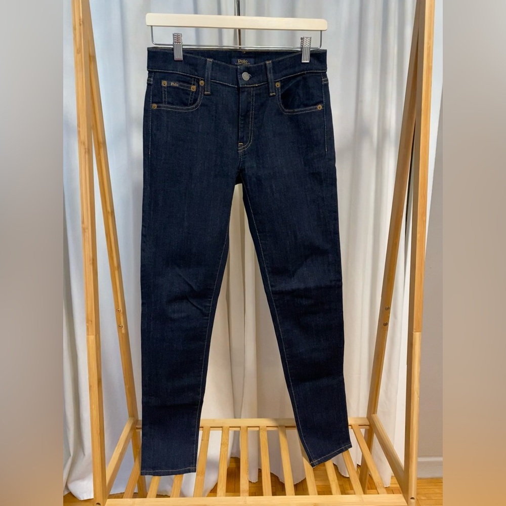 NWOT Polo Ralph Lauren The Tompkins Skinny Jeans Dark Wash - Size 26